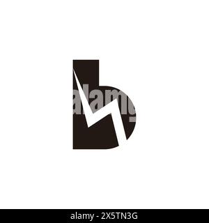 letter b crack simple geometric logo vector Stock Vector