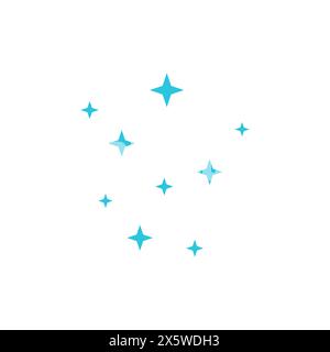 Sparks. Isolated on white background. From blue icon set. Stock Vector