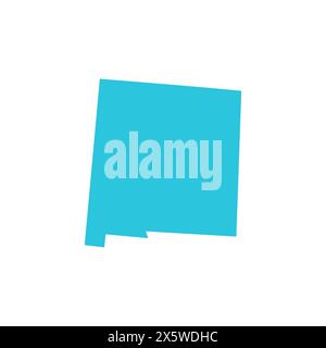 Map New Mexico icon. Isolated on white background. From blue icon set. Stock Vector