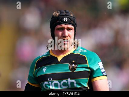 Northampton Saints' Alexander Moon during the Gallagher Premiership match at cinch Stadium at Franklin's Gardens, Northampton. Picture date: Saturday May 11, 2024. Stock Photo