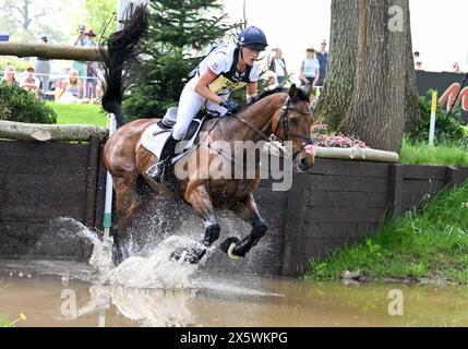 Badminton Estate, Gloucestershire, UK. 11th May, 2024. 2024 MARS Badminton Horse Trials Day 4; Bubby Upton (GBR) riding COLA During the Cross Country on Day 4 Credit: Action Plus Sports/Alamy Live News Stock Photo