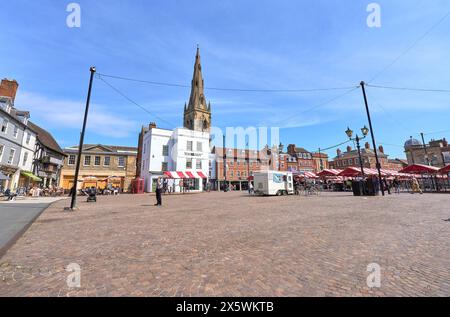 Market square in Newark on Trent, Nottinghamshire, UK Stock Photo