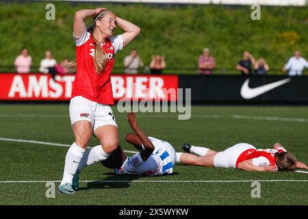 Wijdewormer, Netherlands. 11th May, 2024. WIJDEWORMER, NETHERLANDS - MAY 11: Sanne Peereboom of AZ during the Dutch Azerion Women's Eredivisie match between AZ Alkmaar and sv Heerenveen at AFAS Trainingscomplex on May 11, 2024 in Wijdewormer, Netherlands. (Photo by Gerard Spaans/Orange Pictures) Credit: Orange Pics BV/Alamy Live News Stock Photo