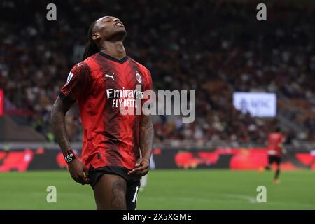 Milan, Italy, 11th May 2024. Rafael Leao of AC Milan reacts during the Serie A match at Giuseppe Meazza, Milan. Picture credit should read: Jonathan Moscrop / Sportimage Stock Photo