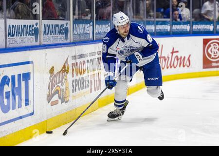 May 10th, 2024: Syracuse Crunch forward Niko Huuhtanen (88) skates in the first period against the Rochester Americans. The Rochester Americans hosted the Syracuse Crunch in Game 5 of the American Hockey League Northeast Division Semifinals at Blue Cross Arena in Rochester, New York. (Jonathan Tenca/CSM) Stock Photo