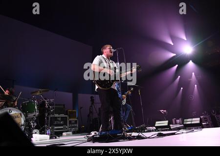 LONDON, ENGLAND - MAY 11: Alex Moore of ‘The Lathums’ performing at O2 Arena, Greenwich on May 11, 2024 in London, England.CAP/MAR ©MAR/Capital Pictures Stock Photo