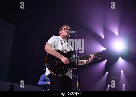 LONDON, ENGLAND - MAY 11: Alex Moore of ‘The Lathums’ performing at O2 Arena, Greenwich on May 11, 2024 in London, England.CAP/MAR ©MAR/Capital Pictures Stock Photo