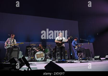 LONDON, ENGLAND - MAY 11: Alex Moore of ‘The Lathums’ performing at O2 Arena, Greenwich on May 11, 2024 in London, England.CAP/MAR ©MAR/Capital Pictures Stock Photo