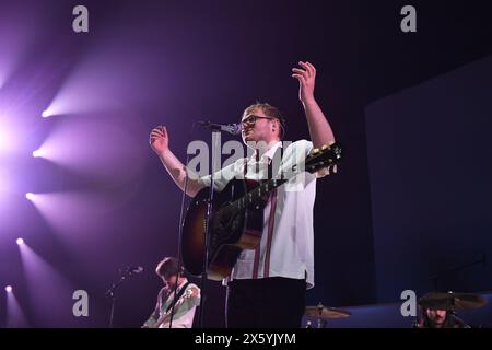 LONDON, ENGLAND - MAY 11: Alex Moore of ‘The Lathums’ performing at O2 Arena, Greenwich on May 11, 2024 in London, England.CAP/MAR ©MAR/Capital Pictures Stock Photo