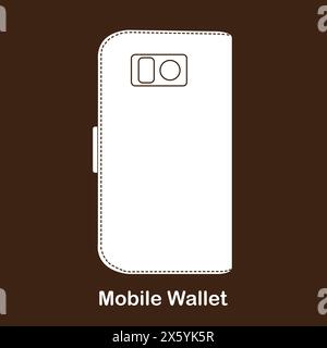 Mobile Wallet icon vector illustraion simple design Stock Vector