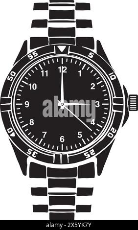 Watch icon vector illustration design template. Stock Vector