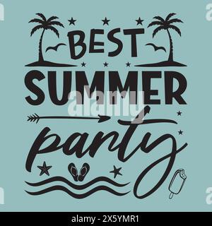 Summer Quotes SVG Design Typography T-Shirt Lettering Concept Stock Vector
