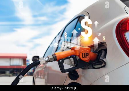 Navigating Oil Price Increases, Holographic Icons at Gas Stations