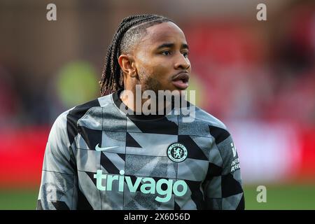 Christopher Nkunku of Chelsea during the pre-game warm up ahead of the ...