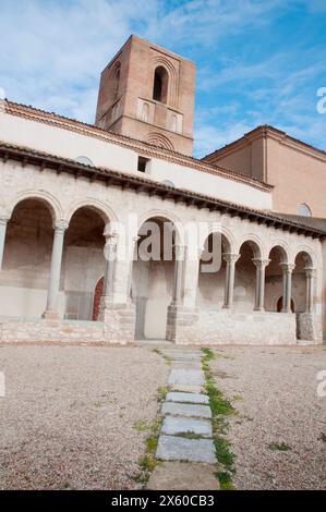 Portico of San Martin church. Arevalo, Avila province, Castilla Leon, Spain. Stock Photo