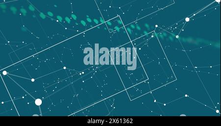 Image of data processing over screens Stock Photo