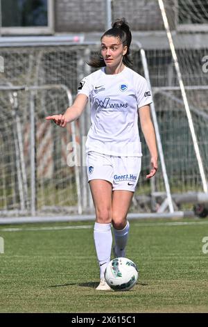Aalter, Belgium. 11th May, 2024. Romy Camps (3) of Genk pictured during a female soccer game between Club Brugge Dames YLA and KRC Genk Ladies on the 8th matchday in play-off 1 of the 2023 - 2024 season of the Belgian Lotto Womens Super League, on Saturday 11 May 2024 in Aalter, BELGIUM . Credit: sportpix/Alamy Live News Stock Photo