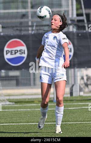 Aalter, Belgium. 11th May, 2024. Sam Paepen (47) of Genk pictured during a female soccer game between Club Brugge Dames YLA and KRC Genk Ladies on the 8th matchday in play-off 1 of the 2023 - 2024 season of the Belgian Lotto Womens Super League, on Saturday 11 May 2024 in Aalter, BELGIUM . Credit: sportpix/Alamy Live News Stock Photo