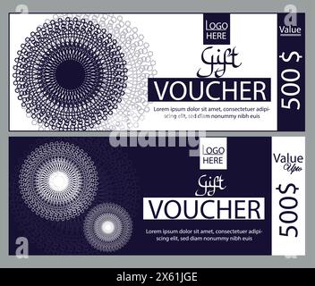 Gift voucher template Vector illustration Stock Vector