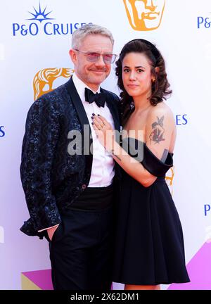 Martin Freeman and Rachel Mariam attending the BAFTA TV Awards 2024, at the Royal Festival Hall in London. Picture date: Sunday May 12, 2024. Stock Photo