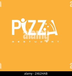 Pizza logo & creative monogram logo Stock Vector
