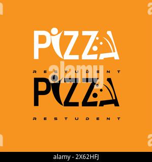 Pizza logo & creative monogram logo Stock Vector
