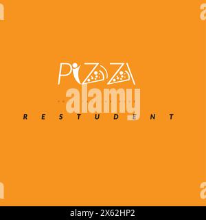 Pizza logo & creative monogram logo Stock Vector