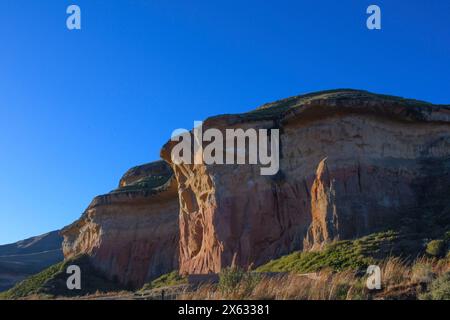 Mushroom rock in Golden gate national park in Clarens south africa Stock Photo