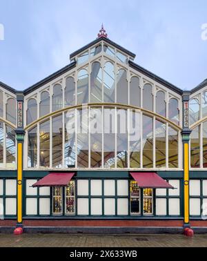 Exterior of Stockport's grade II Market Hall. UK Stock Photo