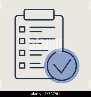 Month planning, to do list, time management with check mark vector icon. Graph symbol for fitness and weight loss web site and apps design, logo, app, Stock Vector