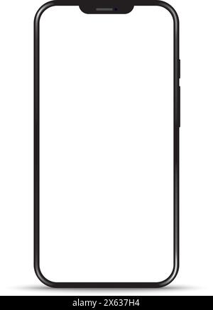 Realistic Notch Modern Smartphone mock up. Vector illustration Stock Vector