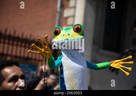 London, UK. 12th May 2024.Puppets, puppeteers and spectators have gathered in Covent Garden for the annual Puppet Festival in honor of Mr Punch's 362nd birthday. Credit: Kiki Streitberger/Alamy Live News Stock Photo