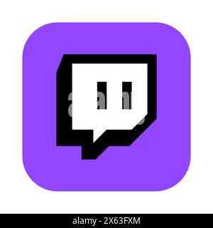 Twitch logo. Can use for website design, logo, app, UI. Vector illustration, EPS10 Stock Vector