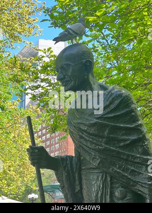 Gandhi Memorial Statue at Union Square in New York City. Stock Photo