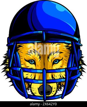 vector illustration of Furious wolf sport logo concept isolated on white background. Stock Vector