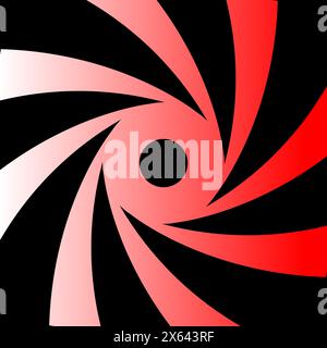 James rifled gun barrel grooves. Horizontal background, vector pattern, rifled channels. Stock Vector