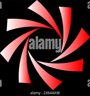 James rifled gun barrel grooves. Horizontal background, vector pattern, rifled channels. Stock Vector