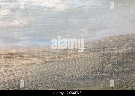 hand painted grey canvas background. abstract art painting. Stock Photo