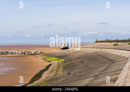 A shipwreck on the Wirral coast in Meols, Merseyside, England, UK Stock Photo