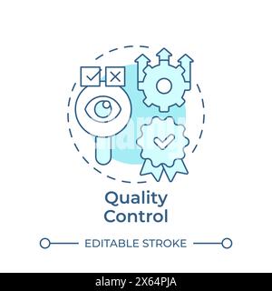 Quality control soft blue concept icon Stock Vector