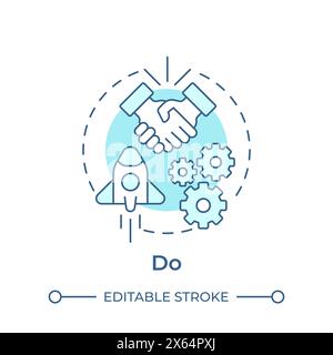 Do soft blue concept icon Stock Vector