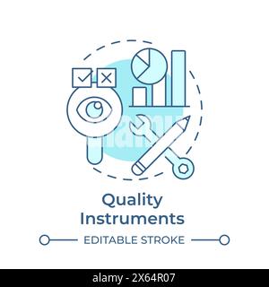 Quality instruments soft blue concept icon Stock Vector