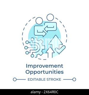 Improvement opportunities soft blue concept icon Stock Vector
