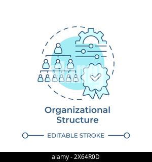 Organizational structure soft blue concept icon Stock Vector