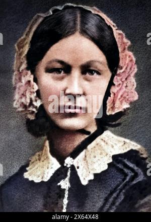 Nightingale, Florence, 15.5.1820 - 13.8.1910, British nurse, portrait, circa 1860, ADDITIONAL-RIGHTS-CLEARANCE-INFO-NOT-AVAILABLE Stock Photo
