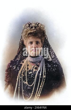 Margaret, 20.11.1851 - 4.1.1926, Queen of Italy 9.1.1878 - 29.7.1900, portrait, ADDITIONAL-RIGHTS-CLEARANCE-INFO-NOT-AVAILABLE Stock Photo