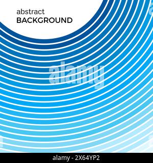 Abstract background with bright blue lines. Blue circles with place for your text  on a white background. Stock Vector