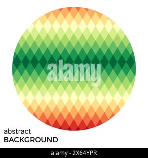 Colorful circle of rhombuses isolated on white background. Abstract vector background. Stock Vector