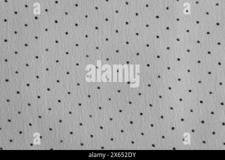 Polka dot fabric background, monochrome. Dotted textile pattern, black and white. Chiffon fabric. Fold satin background. Silk fabric background. Stock Photo