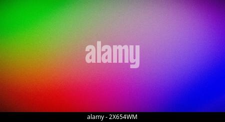 A colorful grainy background transitioning through rainbow colors Stock Photo